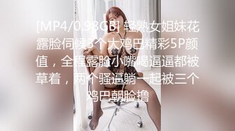 [MP4/0.98GB] 轻熟女姐妹花露脸伺候3个大鸡巴精彩5P颜值，全程露脸小嘴喝逼逼都被草着，两个骚逼躺一起被三个鸡巴朝脸撸