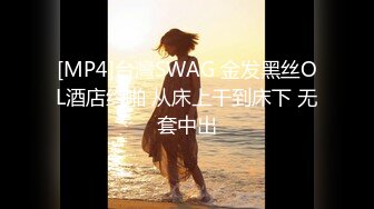 [MP4]台灣SWAG 金发黑丝OL酒店约啪 从床上干到床下 无套中出