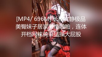 [MP4/ 696M] 长相文静极品美臀妹子居家激情啪啪，连体开档网袜骑乘猛操大屁股